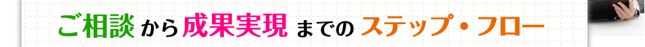 ご相談から成果実現までのステップ・フロー